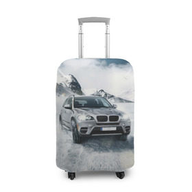 Чехол для чемодана 3D с принтом BMW X5 в Петрозаводске, 86% полиэфир, 14% спандекс | двустороннее нанесение принта, прорези для ручек и колес | auto | race | авто | автомобиль | бмв | бумер | бэха | гонки | марка | машина