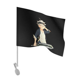 Флаг для автомобиля с принтом Black Clover в Петрозаводске, 100% полиэстер | Размер: 30*21 см | black clover | manga | аниме | астер | магия | манга | черный клевер