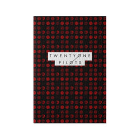 Обложка для паспорта матовая кожа с принтом Twenty One Pilots Red в Петрозаводске, натуральная матовая кожа | размер 19,3 х 13,7 см; прозрачные пластиковые крепления | rock | t.o.p. | top | twenty one pilots | рок