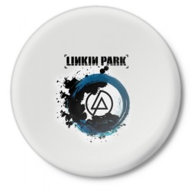 Значок с принтом Linkin Park в Петрозаводске,  металл | круглая форма, металлическая застежка в виде булавки | bennington | chester | linkin park | беннингтон | ленкин | линкин | майк | честер