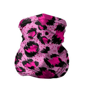 Бандана-труба 3D с принтом Розовый леопард в Петрозаводске, 100% полиэстер, ткань с особыми свойствами — Activecool | плотность 150‒180 г/м2; хорошо тянется, но сохраняет форму | гепард | леопард
