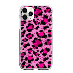 Чехол для iPhone 11 Pro Max матовый с принтом Розовый леопард в Петрозаводске, Силикон |  | Тематика изображения на принте: гепард | леопард