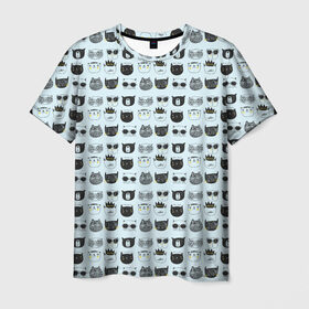 Мужская футболка 3D с принтом Крутые котишки в Петрозаводске, 100% полиэфир | прямой крой, круглый вырез горловины, длина до линии бедер | Тематика изображения на принте: 