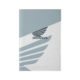Обложка для паспорта матовая кожа с принтом Honda в Петрозаводске, натуральная матовая кожа | размер 19,3 х 13,7 см; прозрачные пластиковые крепления | car | honda | moto | motorbike | race | авто | автомобиль | гонки | марка | машина | мотоцикл | хонда