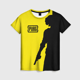 Женская футболка 3D с принтом PUBG в Петрозаводске, 100% полиэфир ( синтетическое хлопкоподобное полотно) | прямой крой, круглый вырез горловины, длина до линии бедер | playerunknowns battlegrounds | pubg