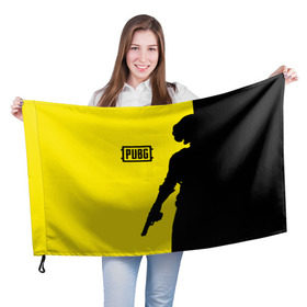 Флаг 3D с принтом PUBG в Петрозаводске, 100% полиэстер | плотность ткани — 95 г/м2, размер — 67 х 109 см. Принт наносится с одной стороны | playerunknowns battlegrounds | pubg