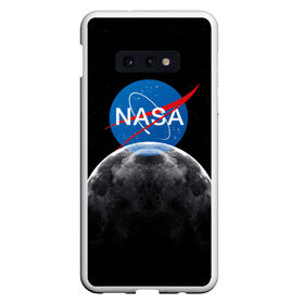 Чехол для Samsung S10E с принтом NASA MOON в Петрозаводске, Силикон | Область печати: задняя сторона чехла, без боковых панелей | galaxy | moon | nasa | space | астрономия | известные | космос | луна | наса | планет