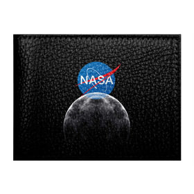 Обложка для студенческого билета с принтом NASA MOON в Петрозаводске, натуральная кожа | Размер: 11*8 см; Печать на всей внешней стороне | galaxy | moon | nasa | space | астрономия | известные | космос | луна | наса | планет