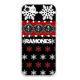 Чехол для iPhone 5/5S матовый с принтом Праздничный Ramones в Петрозаводске, Силикон | Область печати: задняя сторона чехла, без боковых панелей | Тематика изображения на принте: ramones | группа | джонни | джоуи | ди ди томми | знак | красный | марк | надпись | новогодний | новый год | панк | поп | праздник | раманес | раманэс | рамон | рамонес | рамонэс | рамоун | рамоунз | рамоунс