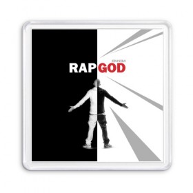 Магнит 55*55 с принтом Rap God Eminem в Петрозаводске, Пластик | Размер: 65*65 мм; Размер печати: 55*55 мм | 