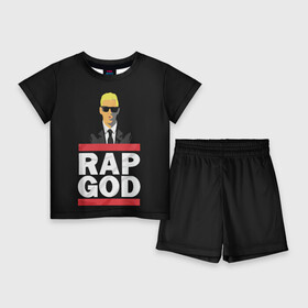 Детский костюм с шортами 3D с принтом Rap God Eminem в Петрозаводске,  |  | actor | american rapper | composer | eminem | music | rap | rap god | record producer |   | актёр | американский | композитор | музыка | музыкальный продюсер | рэп | рэпер
