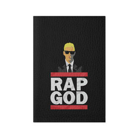 Обложка для паспорта матовая кожа с принтом Rap God Eminem в Петрозаводске, натуральная матовая кожа | размер 19,3 х 13,7 см; прозрачные пластиковые крепления | Тематика изображения на принте: actor | american rapper | composer | eminem | music | rap | rap god | record producer |   | актёр | американский | композитор | музыка | музыкальный продюсер | рэп | рэпер