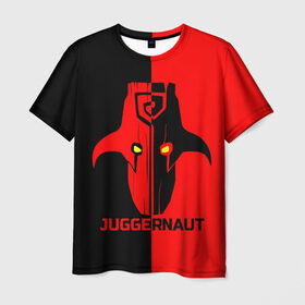 Мужская футболка 3D с принтом Juggernaut в Петрозаводске, 100% полиэфир | прямой крой, круглый вырез горловины, длина до линии бедер | jaggernaut | jugernaut | герой | джаггернаут | джагернаут | дота