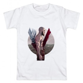 Мужская футболка хлопок с принтом Викинги 4 в Петрозаводске, 100% хлопок | прямой крой, круглый вырез горловины, длина до линии бедер, слегка спущенное плечо. | 
