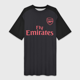 Платье-футболка 3D с принтом Ozil away 17 18 в Петрозаводске,  |  | arsenal | barclays | campions | england | league | london | mesut | ozil | англия | арсенал | лига | лондон | месут | озил | чемпионов