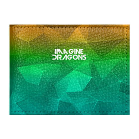 Обложка для студенческого билета с принтом IMAGINE DRAGONS в Петрозаводске, натуральная кожа | Размер: 11*8 см; Печать на всей внешней стороне | геометрия | градиент | драгонс | треугольники