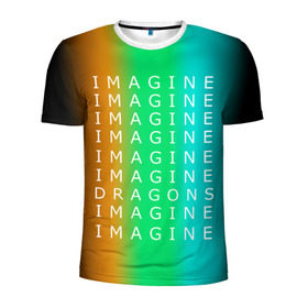Мужская футболка 3D спортивная с принтом IMAGINE DRAGONS в Петрозаводске, 100% полиэстер с улучшенными характеристиками | приталенный силуэт, круглая горловина, широкие плечи, сужается к линии бедра | evolve | imagine dragons | new age | вокалист | группа | драгонс | известные | личности | надписи | реп | рок | триколор | фирменные цвета | яркие