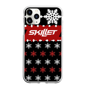 Чехол для iPhone 11 Pro матовый с принтом Праздничный Skillet в Петрозаводске, Силикон |  | skilet | skillet | альтернативный | гранж | группа | джен леджер | джон купер | знак | индастриал | кори купер | красный | метал | надпись | новогодний | новый год | ню | пост | праздник | рождество | рок