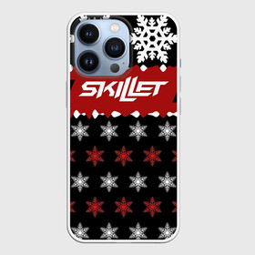 Чехол для iPhone 13 Pro с принтом Праздничный Skillet в Петрозаводске,  |  | skilet | skillet | альтернативный | гранж | группа | джен леджер | джон купер | знак | индастриал | кори купер | красный | метал | надпись | новогодний | новый год | ню | пост | праздник | рождество | рок