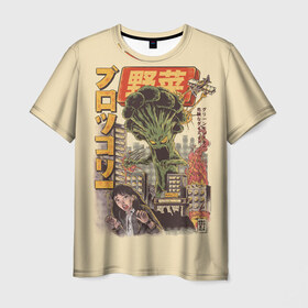 Мужская футболка 3D с принтом Брокколи в Петрозаводске, 100% полиэфир | прямой крой, круглый вырез горловины, длина до линии бедер | chinese | monster | monsters | китай | монстр | монстры | овощи