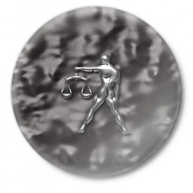 Значок с принтом Весы в Петрозаводске,  металл | круглая форма, металлическая застежка в виде булавки | 