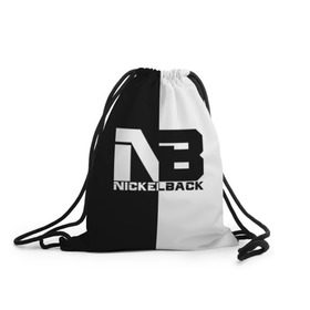 Рюкзак-мешок 3D с принтом Nickelback в Петрозаводске, 100% полиэстер | плотность ткани — 200 г/м2, размер — 35 х 45 см; лямки — толстые шнурки, застежка на шнуровке, без карманов и подкладки | nickelback | никелбек | никл бек