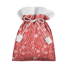 Подарочный 3D мешок с принтом Happy xmas в Петрозаводске, 100% полиэстер | Размер: 29*39 см | merry christmas | santa | xmas | дед мороз | елка | зима | новый год | олени | подарки | рождество | санта клаус | снег | снеговик | старый год | фейерверк