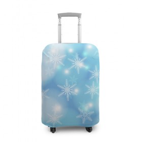 Чехол для чемодана 3D с принтом Волшебство Нового года в Петрозаводске, 86% полиэфир, 14% спандекс | двустороннее нанесение принта, прорези для ручек и колес | елка | зима | мороз | новый год | снег | снежинки
