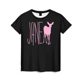 Женская футболка 3D с принтом Мах. Life is Strange в Петрозаводске, 100% полиэфир ( синтетическое хлопкоподобное полотно) | прямой крой, круглый вырез горловины, длина до линии бедер | deer | jane | life is strange | pink | олень | розовый