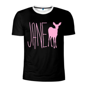 Мужская футболка 3D спортивная с принтом Мах. Life is Strange в Петрозаводске, 100% полиэстер с улучшенными характеристиками | приталенный силуэт, круглая горловина, широкие плечи, сужается к линии бедра | Тематика изображения на принте: deer | jane | life is strange | pink | олень | розовый