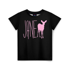Детская футболка 3D с принтом Мах. Life is Strange в Петрозаводске, 100% гипоаллергенный полиэфир | прямой крой, круглый вырез горловины, длина до линии бедер, чуть спущенное плечо, ткань немного тянется | deer | jane | life is strange | pink | олень | розовый