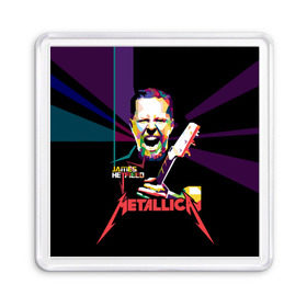 Магнит 55*55 с принтом Metallica James Alan Hatfield в Петрозаводске, Пластик | Размер: 65*65 мм; Размер печати: 55*55 мм | Тематика изображения на принте: alan | american | band | hard | hatfield | james | metal | metallica | rock | thrash | алан | американская | джеймс | метал группа | трэш метал | хард рок | хэтфилд