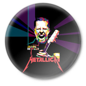Значок с принтом Metallica James Alan Hatfield в Петрозаводске,  металл | круглая форма, металлическая застежка в виде булавки | alan | american | band | hard | hatfield | james | metal | metallica | rock | thrash | алан | американская | джеймс | метал группа | трэш метал | хард рок | хэтфилд