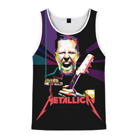 Мужская майка 3D с принтом Metallica James Alan Hatfield в Петрозаводске, 100% полиэстер | круглая горловина, приталенный силуэт, длина до линии бедра. Пройма и горловина окантованы тонкой бейкой | alan | american | band | hard | hatfield | james | metal | metallica | rock | thrash | алан | американская | джеймс | метал группа | трэш метал | хард рок | хэтфилд