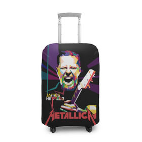 Чехол для чемодана 3D с принтом Metallica James Alan Hatfield в Петрозаводске, 86% полиэфир, 14% спандекс | двустороннее нанесение принта, прорези для ручек и колес | alan | american | band | hard | hatfield | james | metal | metallica | rock | thrash | алан | американская | джеймс | метал группа | трэш метал | хард рок | хэтфилд