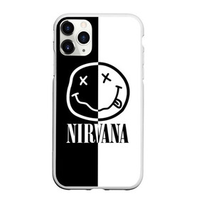 Чехол для iPhone 11 Pro Max матовый с принтом Nirvana в Петрозаводске, Силикон |  | Тематика изображения на принте: cobain | kurt | nirvana | альтернативный | гранж | грол | группа | дональд | кобейн | курт | музыка | музыкант | надпись | нервана | нирвана | новоселич | певец | рок | смайл | смайлик | солист | язык