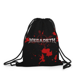 Рюкзак-мешок 3D с принтом Megadeth в Петрозаводске, 100% полиэстер | плотность ткани — 200 г/м2, размер — 35 х 45 см; лямки — толстые шнурки, застежка на шнуровке, без карманов и подкладки | Тематика изображения на принте: megadet | megadeth | группа | дирк вербурен | дэвид эллефсон | дэйв мастейн | кико лоурейро | мегадет | мегадетх | метал | рок | трэш | трэшметал | тяжелый | хард | хардрок | хеви | хевиметал