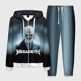 Мужской костюм 3D с принтом Megadeth в Петрозаводске, 100% полиэстер | Манжеты и пояс оформлены тканевой резинкой, двухслойный капюшон со шнурком для регулировки, карманы спереди | megadeth |   megadet | группа | дирк вербурен | дэвид эллефсон | дэйв мастейн | кико лоурейро | мегадет | мегадетх | метал | рок | трэш | трэшметал | тяжелый | хард | хардрок | хеви | хевиметал