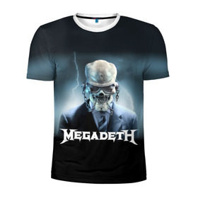 Мужская футболка 3D спортивная с принтом Megadeth в Петрозаводске, 100% полиэстер с улучшенными характеристиками | приталенный силуэт, круглая горловина, широкие плечи, сужается к линии бедра | megadeth |   megadet | группа | дирк вербурен | дэвид эллефсон | дэйв мастейн | кико лоурейро | мегадет | мегадетх | метал | рок | трэш | трэшметал | тяжелый | хард | хардрок | хеви | хевиметал