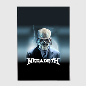 Постер с принтом Megadeth в Петрозаводске, 100% бумага
 | бумага, плотность 150 мг. Матовая, но за счет высокого коэффициента гладкости имеет небольшой блеск и дает на свету блики, но в отличии от глянцевой бумаги не покрыта лаком | Тематика изображения на принте: megadeth |   megadet | группа | дирк вербурен | дэвид эллефсон | дэйв мастейн | кико лоурейро | мегадет | мегадетх | метал | рок | трэш | трэшметал | тяжелый | хард | хардрок | хеви | хевиметал