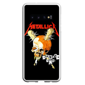 Чехол для Samsung Galaxy S10 с принтом Metallica в Петрозаводске, Силикон | Область печати: задняя сторона чехла, без боковых панелей | american | band | cliff burton | dave mustaine | hard | james hatfield | jason newsted | kirk hammett | lars ulrich | metal | metallica | robert trujillo | rock | ron mcgowney | thrash | американская | джеймс хэтфилд | ларс ул | метал группа | трэш метал 