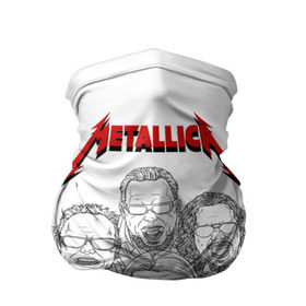 Бандана-труба 3D с принтом Metallica в Петрозаводске, 100% полиэстер, ткань с особыми свойствами — Activecool | плотность 150‒180 г/м2; хорошо тянется, но сохраняет форму | 