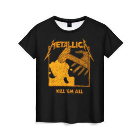 Женская футболка 3D с принтом Metallica в Петрозаводске, 100% полиэфир ( синтетическое хлопкоподобное полотно) | прямой крой, круглый вырез горловины, длина до линии бедер | american | band | cliff burton | dave mustaine | hard | james hatfield | jason newsted | kirk hammett | lars ulrich | metal | metallica | robert trujillo | rock | ron mcgowney | thrash | американская | джеймс хэтфилд | ларс ул | метал группа | трэш метал 