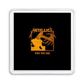 Магнит 55*55 с принтом Metallica в Петрозаводске, Пластик | Размер: 65*65 мм; Размер печати: 55*55 мм | american | band | cliff burton | dave mustaine | hard | james hatfield | jason newsted | kirk hammett | lars ulrich | metal | metallica | robert trujillo | rock | ron mcgowney | thrash | американская | джеймс хэтфилд | ларс ул | метал группа | трэш метал 