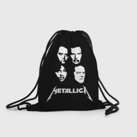 Рюкзак-мешок 3D с принтом Metallica в Петрозаводске, 100% полиэстер | плотность ткани — 200 г/м2, размер — 35 х 45 см; лямки — толстые шнурки, застежка на шнуровке, без карманов и подкладки | american | band | cliff burton | dave mustaine | hard | james hatfield | jason newsted | kirk hammett | lars ulrich | metal | metallica | robert trujillo | rock | ron mcgowney | thrash | американская | джеймс хэтфилд | ларс ул | метал группа | трэш метал 