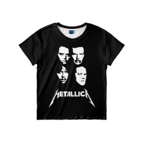 Детская футболка 3D с принтом Metallica в Петрозаводске, 100% гипоаллергенный полиэфир | прямой крой, круглый вырез горловины, длина до линии бедер, чуть спущенное плечо, ткань немного тянется | american | band | cliff burton | dave mustaine | hard | james hatfield | jason newsted | kirk hammett | lars ulrich | metal | metallica | robert trujillo | rock | ron mcgowney | thrash | американская | джеймс хэтфилд | ларс ул | метал группа | трэш метал 