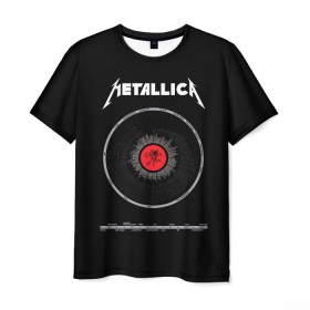 Мужская футболка 3D с принтом Metallica в Петрозаводске, 100% полиэфир | прямой крой, круглый вырез горловины, длина до линии бедер | 