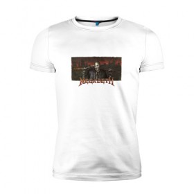 Мужская футболка премиум с принтом Megadeth в Петрозаводске, 92% хлопок, 8% лайкра | приталенный силуэт, круглый вырез ворота, длина до линии бедра, короткий рукав | 