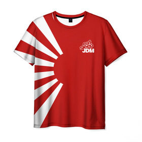 Мужская футболка 3D с принтом JDM в Петрозаводске, 100% полиэфир | прямой крой, круглый вырез горловины, длина до линии бедер | car | drift | japan | jdm | race | street | авто | автомобиль | гонки | дрифт | король | машина | флаг | япония