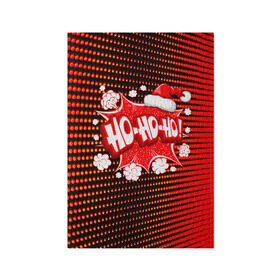 Обложка для паспорта матовая кожа с принтом Ho-Ho-Ho в Петрозаводске, натуральная матовая кожа | размер 19,3 х 13,7 см; прозрачные пластиковые крепления | christmas | happy | new year | pattern | pop art | новый год | поп арт | праздник | рождество